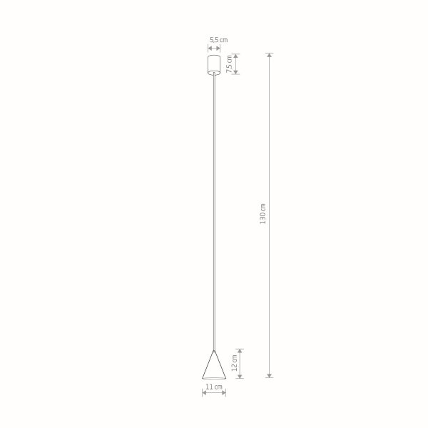 Runde Hängeleuchte Umbra Blau Ø11 cm GU10 Metall Kegel