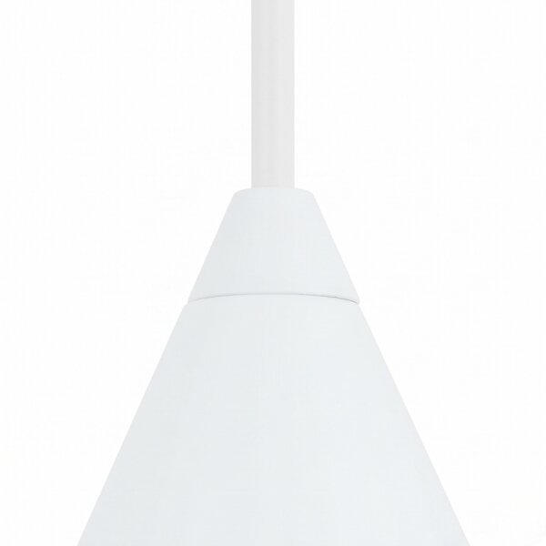 Suspension ronde blanche Ø11 cm GU10 métal cône