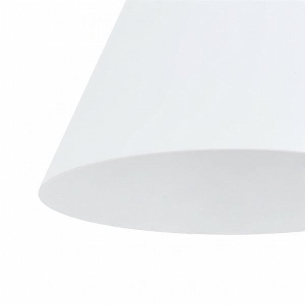 Suspension ronde blanche Ø11 cm GU10 métal cône