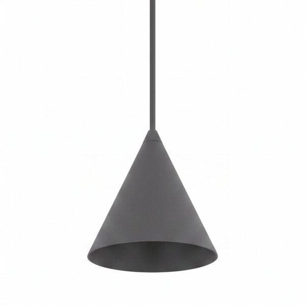 Runde Hängeleuchte Umbra Grau Ø11 cm GU10 Metall Kegel