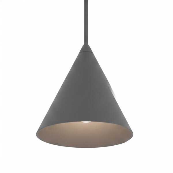 Runde Hängeleuchte Umbra Grau Ø11 cm GU10 Metall Kegel