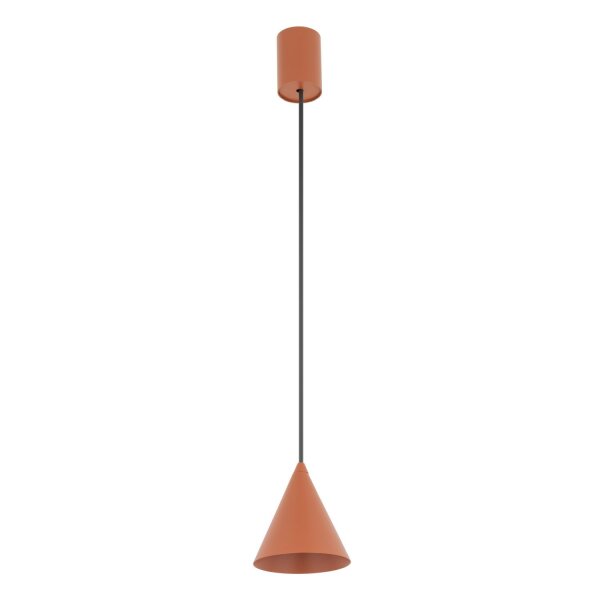 Runde Hängelampe Terrakotta Ø11 cm GU10 Metall Kegel