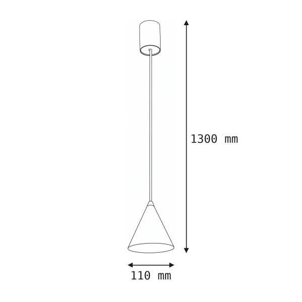 Runde Hängelampe Terrakotta Ø11 cm GU10 Metall Kegel