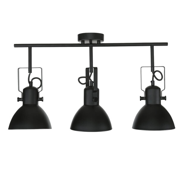 Deckenstrahler Schwarz Metall E14 Retro Wohnzimmer