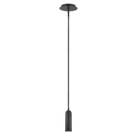 LED H&auml;ngeleuchte Metall D: 12,7 cm schmal Schwarz