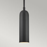 LED Hängeleuchte Metall D: 12,7 cm schmal Schwarz