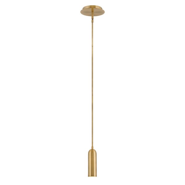 Metall Pendelleuchte LED Ø 12,7 cm in Messing antik
