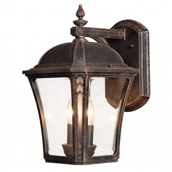 Außenwandlampe DONNA Braun antik IP44 E14 Haus Hof