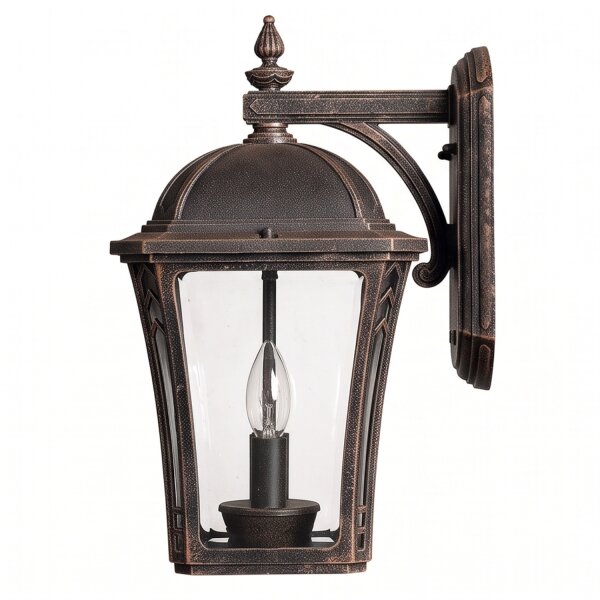 Außenwandlampe DONNA Braun antik IP44 E14 Haus Hof
