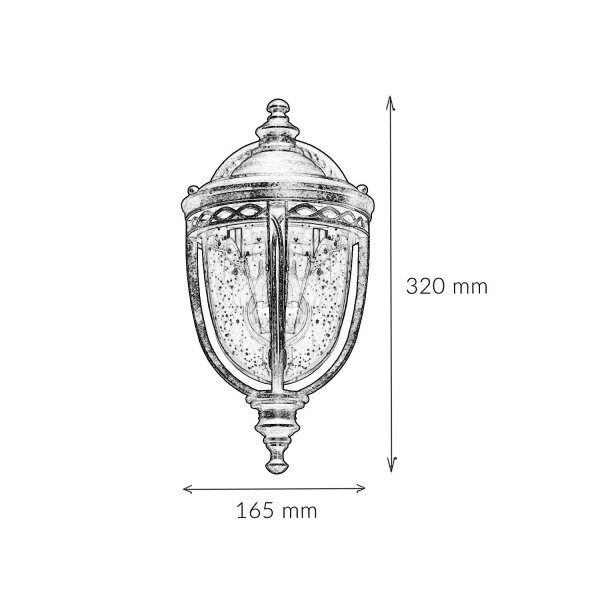 Wandleuchte IP44 Rustikal elegant EDMUND Hof Balkon