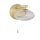 Wandleuchte mit Schalter IP44 Metall Glas in Messing G9