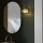 Wandleuchte mit Schalter IP44 Metall Glas in Messing G9