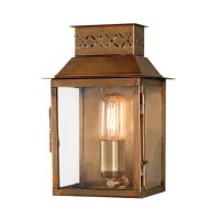 Au&szlig;enwandleuchte Messing Glas IP44 Vintage Haus