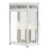 Gl&auml;nzende Wandlampe Echt-Messing in Chrom IP44