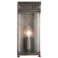 Wandlampe Echt-Messing schmal IP44 Vintage Au&szlig;en