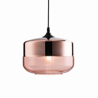 Hängeleuchte Rauchglas Metall Ø 24,6cm rund...