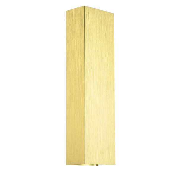 Wandleuchte innen 2-flammig Up Down in Gold GU10 Metall