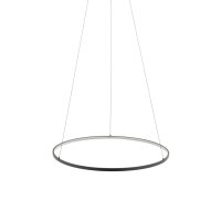 LED Hängeleuchte Ring Ø 60 cm Schwarz 2700 K...