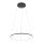 LED Hängeleuchte Ring Ø 60 cm Schwarz 2700 K 660 lm Metall