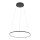 LED Hängeleuchte Ring Ø 60 cm Schwarz 2700 K 660 lm Metall