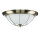 Runde Deckenleuchte E27 SUDAN mit Glasschirm Messing Optik