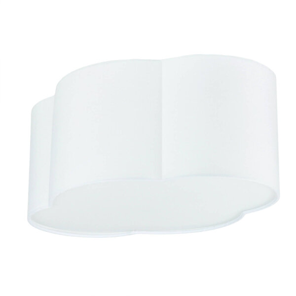 Weiße Deckenleuchte Stoff WOLKI Kinder Wolkenlampe