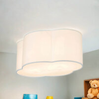 Weiße Deckenleuchte Stoff WOLKI Kinder Wolkenlampe