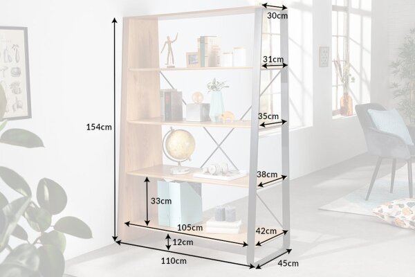 Mehrzweck Regal Industrial 110 x 154 cm MDF Metall