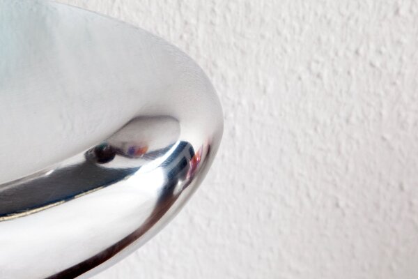 Wandregal Metall in Silber B: 40 cm rund schwebend
