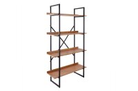 Regal Industrial Design 90 x 166 cm Echtholzfurnier Metall