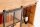TV Lowboard Holz Glas Metall Rustikal 160 cm Schiebetüren