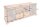 TV Lowboard Holz Glas Metall Rustikal 160 cm Schiebetüren