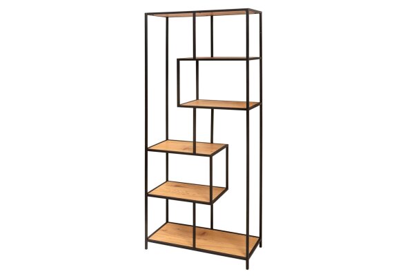 Regal Modern Holz Optik 77 x 185 cm asymmetrisch