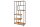 Regal Modern Holz Optik 77 x 185 cm asymmetrisch