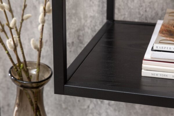 Standregal Schwarz 114 x 185 cm modernes Design VIVEN
