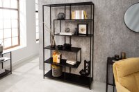 Standregal Schwarz 114 x 185 cm modernes Design VIVEN