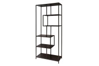 Standregal Schwarz 77 x 185 cm Modern asymmetrisch