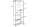 Standregal Schwarz 77 x 185 cm Modern asymmetrisch