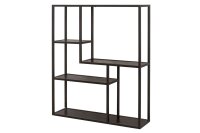 Wand Regal Schwarz Holz Optik 75 x 91 cm groß Modern