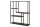 Wand Regal Schwarz Holz Optik 75 x 91 cm groß Modern