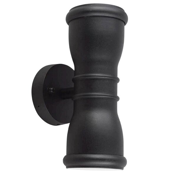 Schwarze Up Down Lampe außen UV-beständig wetterfest