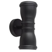 Schwarze Up Down Lampe außen UV-beständig...