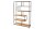 Standregal Modern 114 x 185 cm in Holz Optik asymmetrisch
