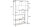 Standregal Modern 114 x 185 cm in Holz Optik asymmetrisch