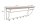 Garderobe Wand 77 cm Vintage Holz Eisen 7 Haken