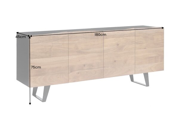 Sideboard Akazienholz Eisen 180 cm Kufengestell Baumkante