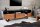 TV Lowboard 140 cm Baumkante Fächer Schubladen Holz Eisen