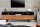 TV Lowboard 140 cm Baumkante Fächer Schubladen Holz Eisen