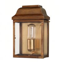 Wandleuchte Außen Messing Glas IP44 Vintage Haus