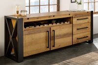 Großes Sideboard Holz Eisen 195 cm breit Industrial...